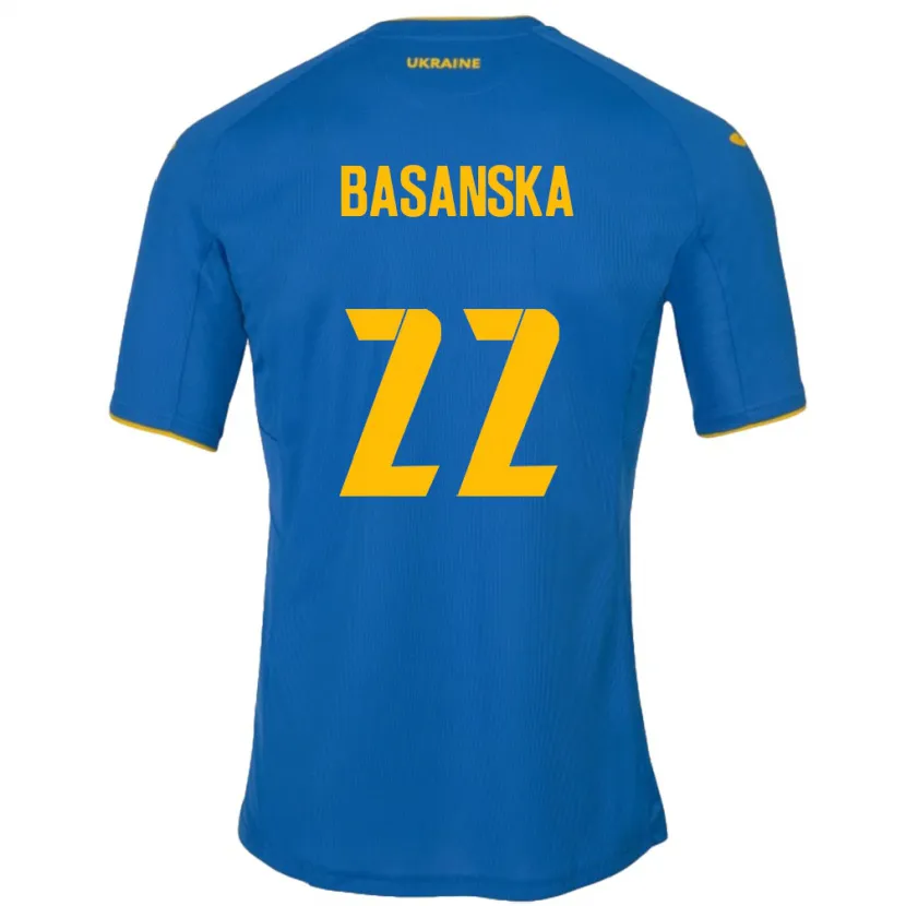 Danxen Niño Camiseta Ucrania Olga Basanska #22 Azul 2ª Equipación 24-26 La Camisa