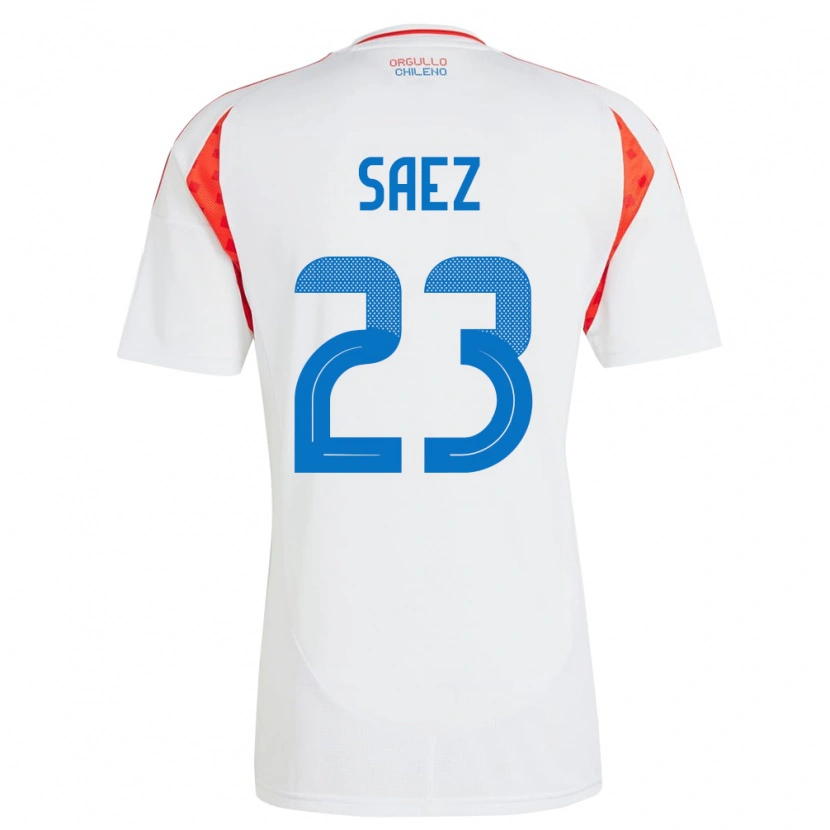 Danxen Niño Camiseta Chile Ignacio Sáez #23 Blanco 2ª Equipación 24-26 La Camisa