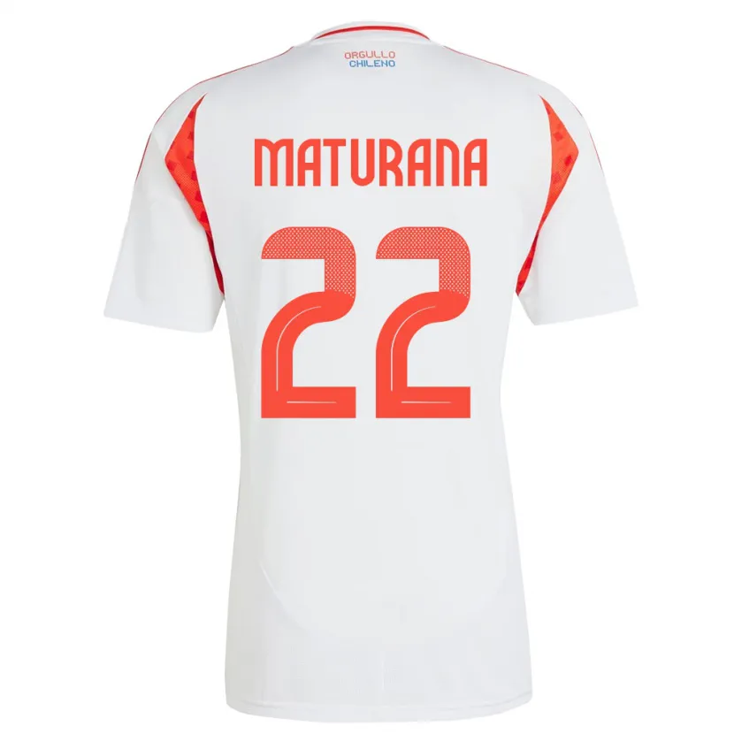 Danxen Niño Camiseta Chile Martín Maturana #22 Blanco 2ª Equipación 24-26 La Camisa