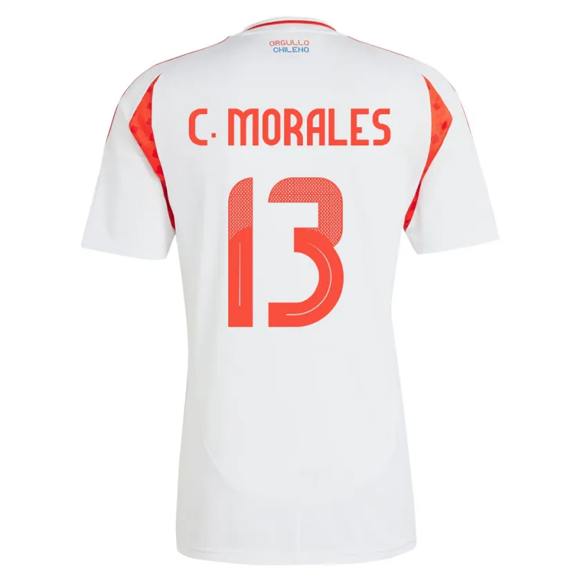 Danxen Niño Camiseta Chile Cristián Morales #13 Blanco 2ª Equipación 24-26 La Camisa