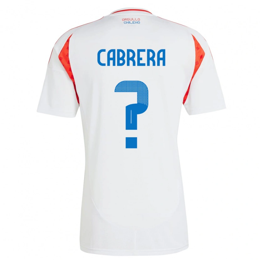 Danxen Niño Camiseta Chile Vicente Cabrera #0 Blanco 2ª Equipación 24-26 La Camisa
