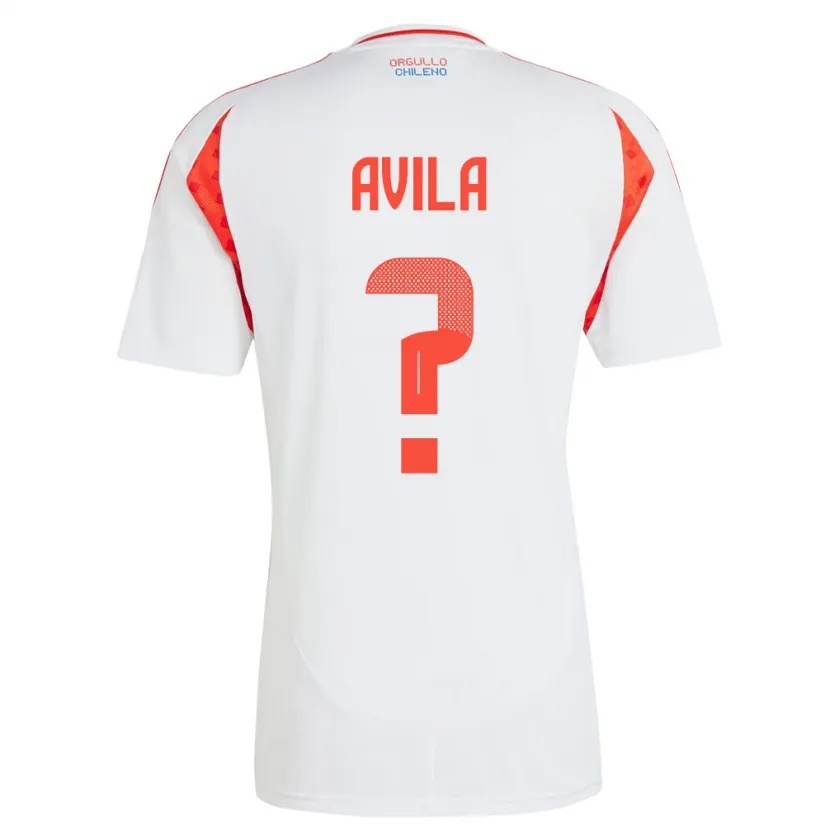 Danxen Niño Camiseta Chile Gustavo Ávila #0 Blanco 2ª Equipación 24-26 La Camisa