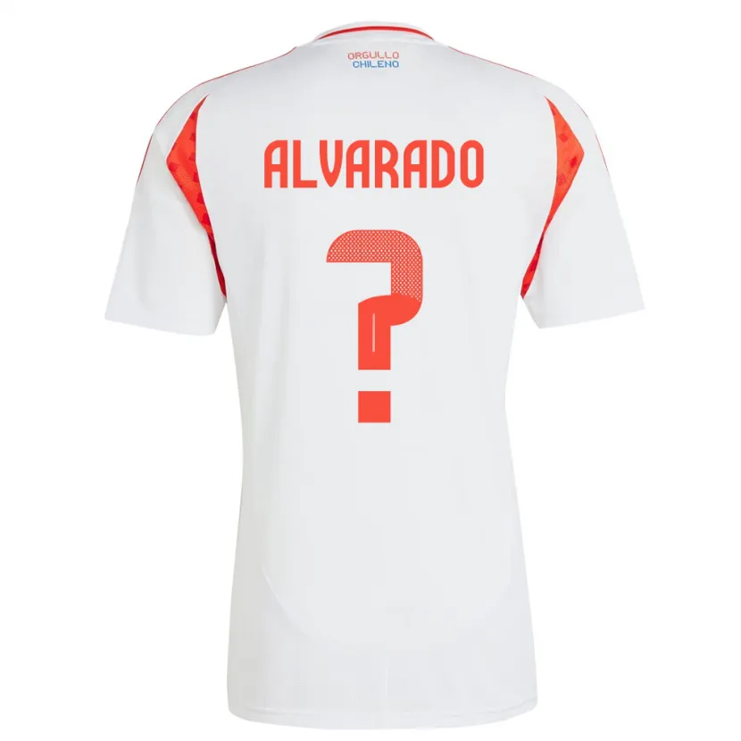 Danxen Niño Camiseta Chile José Alvarado #0 Blanco 2ª Equipación 24-26 La Camisa