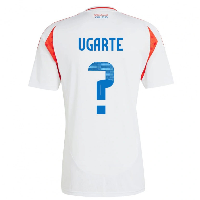 Danxen Niño Camiseta Chile Pablo Ugarte #0 Blanco 2ª Equipación 24-26 La Camisa