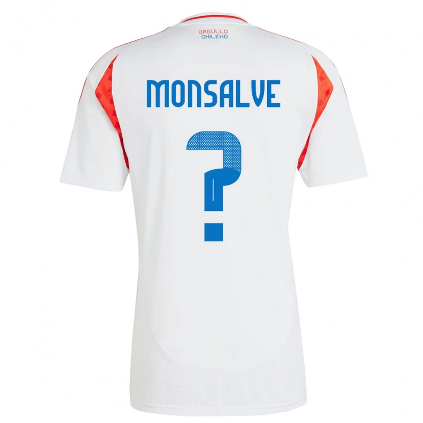 Danxen Niño Camiseta Chile Gaspar Monsalve #0 Blanco 2ª Equipación 24-26 La Camisa