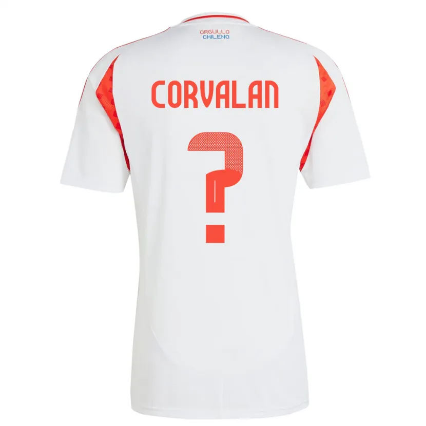 Danxen Niño Camiseta Chile Elisa Corvalan #0 Blanco 2ª Equipación 24-26 La Camisa