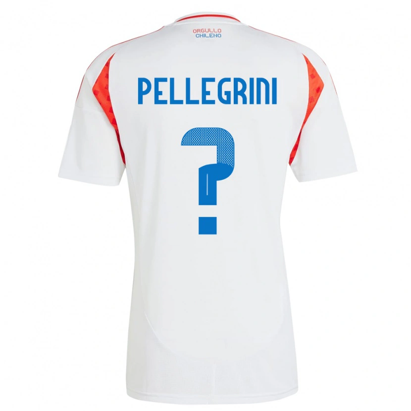 Danxen Niño Camiseta Chile Maya Pellegrini #0 Blanco 2ª Equipación 24-26 La Camisa