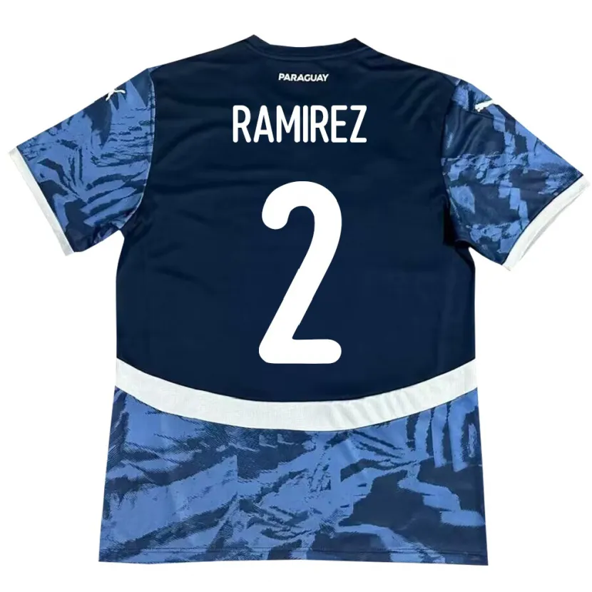 Danxen Niño Camiseta Paraguay Iván Ramírez #2 Azul 2ª Equipación 24-26 La Camisa