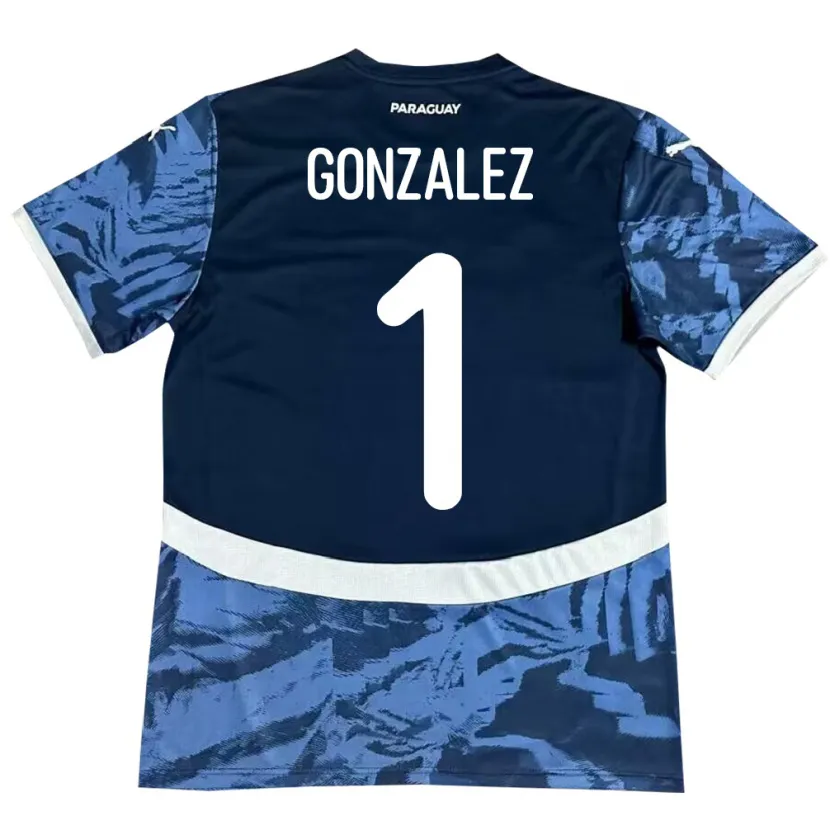 Danxen Niño Camiseta Paraguay Ángel González #1 Azul 2ª Equipación 24-26 La Camisa
