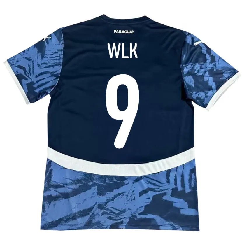 Danxen Niño Camiseta Paraguay Allan Wlk #9 Azul 2ª Equipación 24-26 La Camisa
