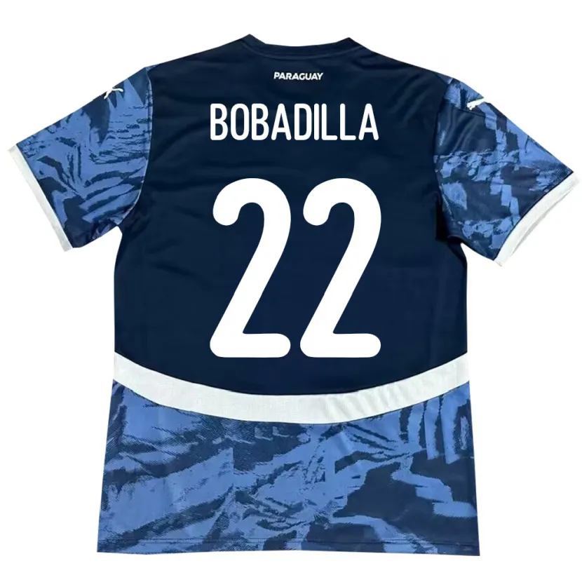 Danxen Niño Camiseta Paraguay Dylan Bobadilla #22 Azul 2ª Equipación 24-26 La Camisa