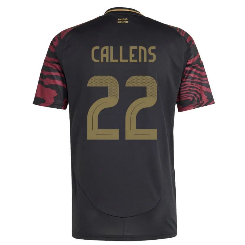 Danxen Niño Camiseta Perú Alexander Callens #22 Negro 2ª Equipación 24-26 La Camisa