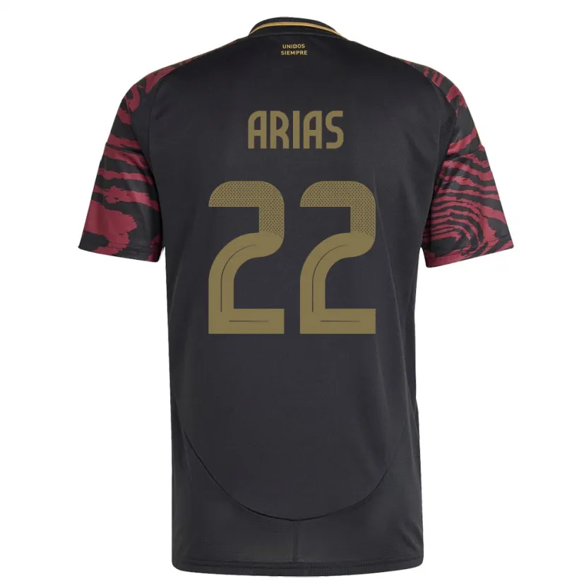 Danxen Niño Camiseta Perú Brian Arias #22 Negro 2ª Equipación 24-26 La Camisa
