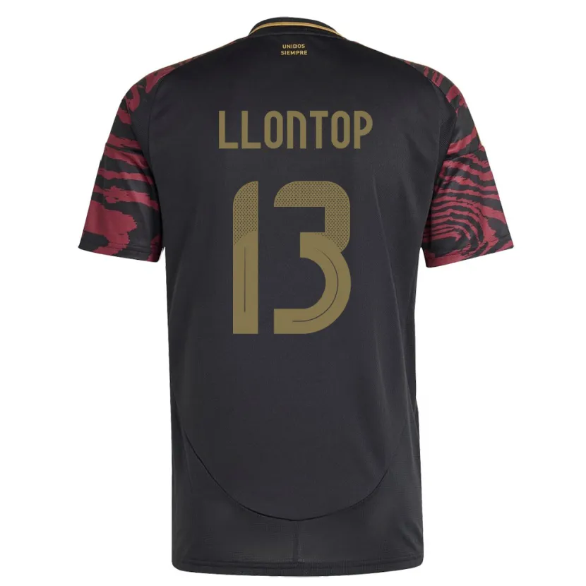 Danxen Niño Camiseta Perú Mathías Llontop #13 Negro 2ª Equipación 24-26 La Camisa
