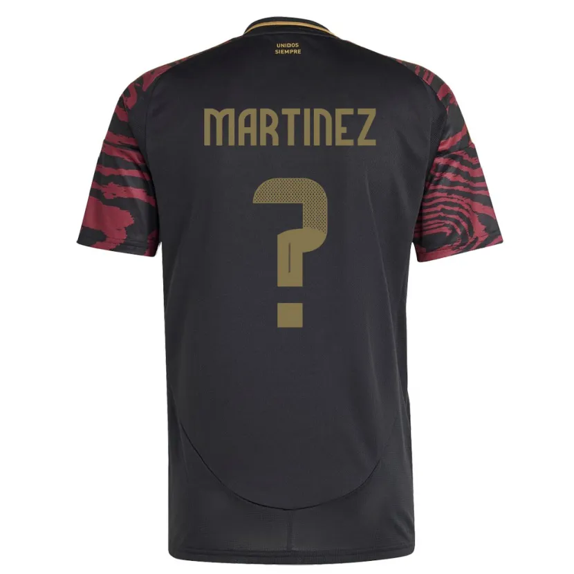 Danxen Niño Camiseta Perú Juan Martínez #0 Negro 2ª Equipación 24-26 La Camisa