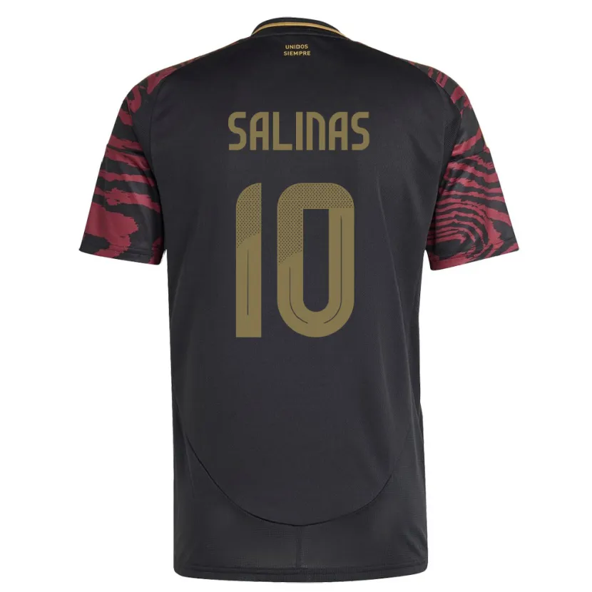Danxen Niño Camiseta Perú Thiago Salinas #10 Negro 2ª Equipación 24-26 La Camisa
