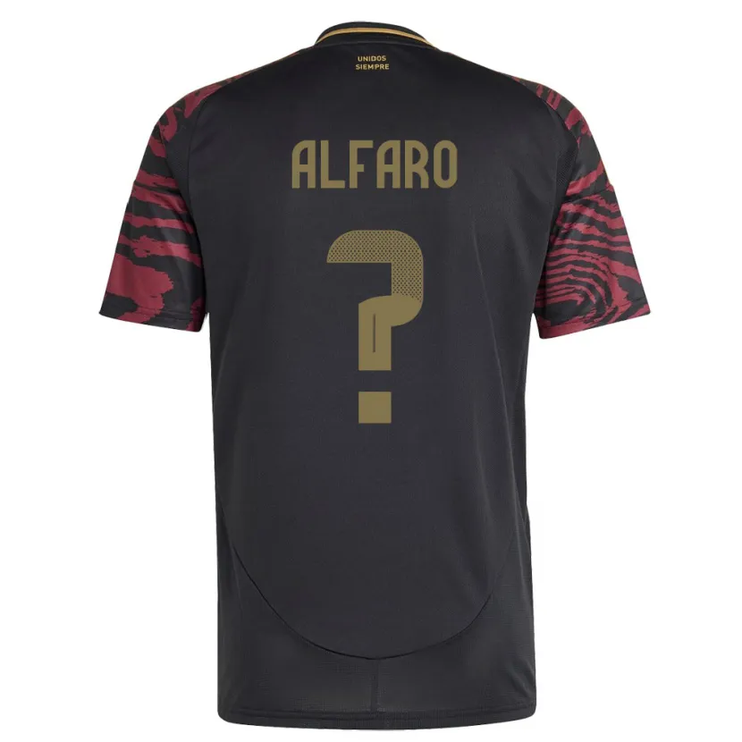 Danxen Niño Camiseta Perú Silvana Alfaro #0 Negro 2ª Equipación 24-26 La Camisa