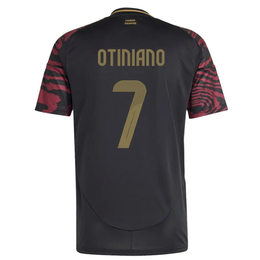 Danxen Niño Camiseta Perú Steffani Otiniano #7 Negro 2ª Equipación 24-26 La Camisa