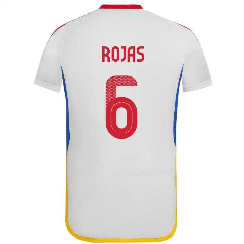 Danxen Niño Camiseta Venezuela Carlos Rojas #6 Blanco 2ª Equipación 24-26 La Camisa