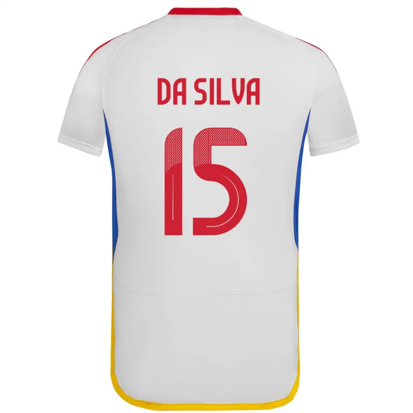 Danxen Niño Camiseta Venezuela Cesar Da Silva #15 Blanco 2ª Equipación 24-26 La Camisa