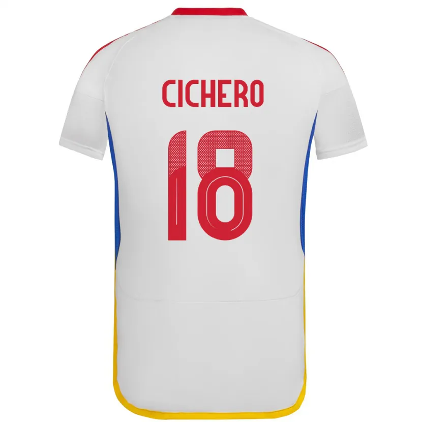Danxen Niño Camiseta Venezuela Alejandro Cichero #18 Blanco 2ª Equipación 24-26 La Camisa