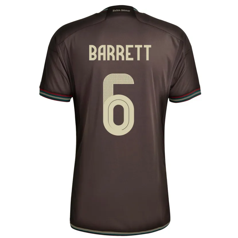 Danxen Niño Camiseta Jamaica Ronaldo Barrett #6 Marrón Noche 2ª Equipación 24-26 La Camisa