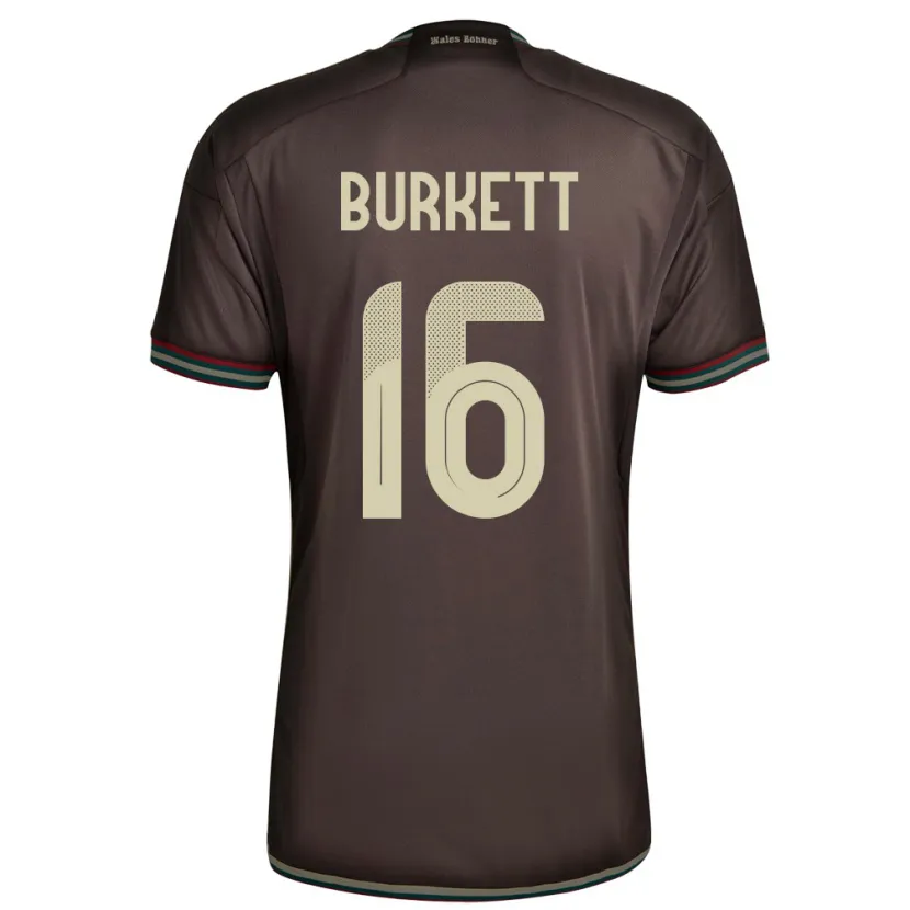 Danxen Niño Camiseta Jamaica Brian Burkett #16 Marrón Noche 2ª Equipación 24-26 La Camisa