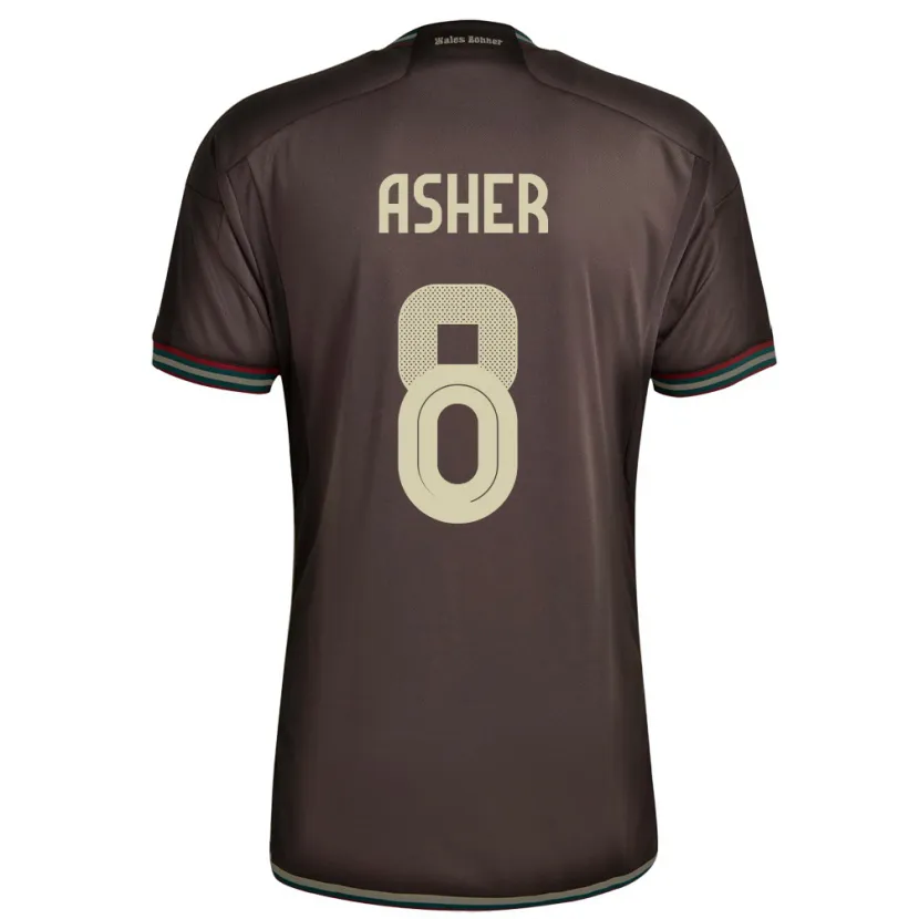 Danxen Niño Camiseta Jamaica Chinyelu Asher #8 Marrón Noche 2ª Equipación 24-26 La Camisa