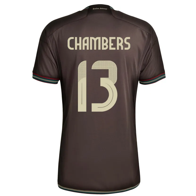 Danxen Niño Camiseta Jamaica Chris-Ann Chambers #13 Marrón Noche 2ª Equipación 24-26 La Camisa