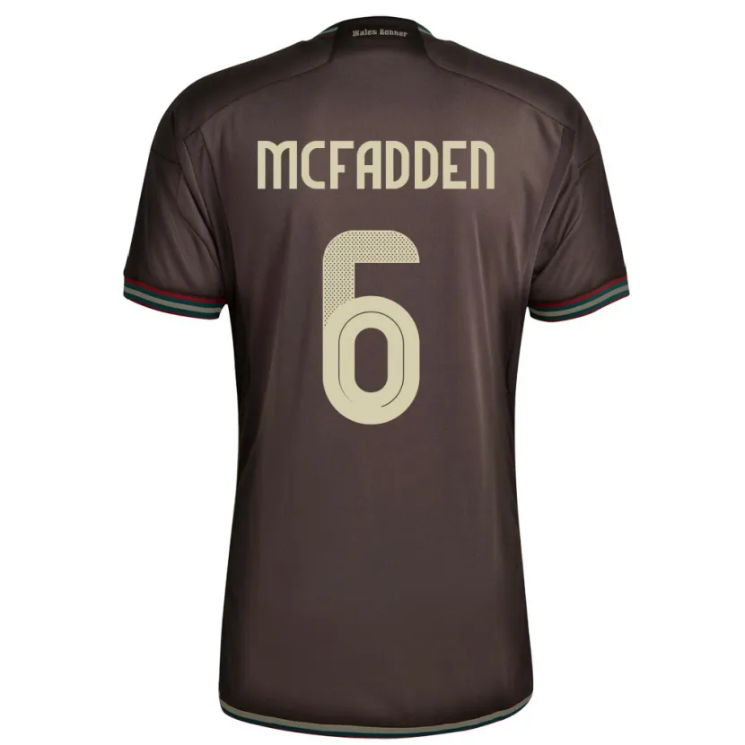 Danxen Niño Camiseta Jamaica Logan Mcfadden #6 Marrón Noche 2ª Equipación 24-26 La Camisa