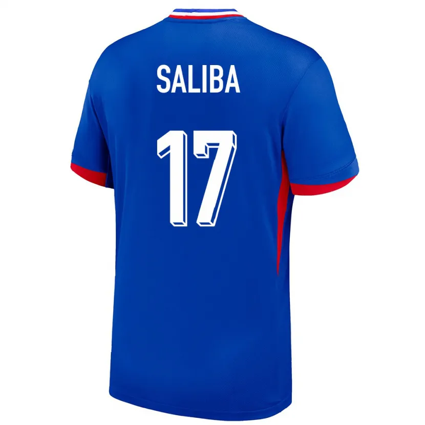 Danxen Hombre Camiseta Francia William Saliba #17 Azul 1ª Equipación 24-26 La Camisa