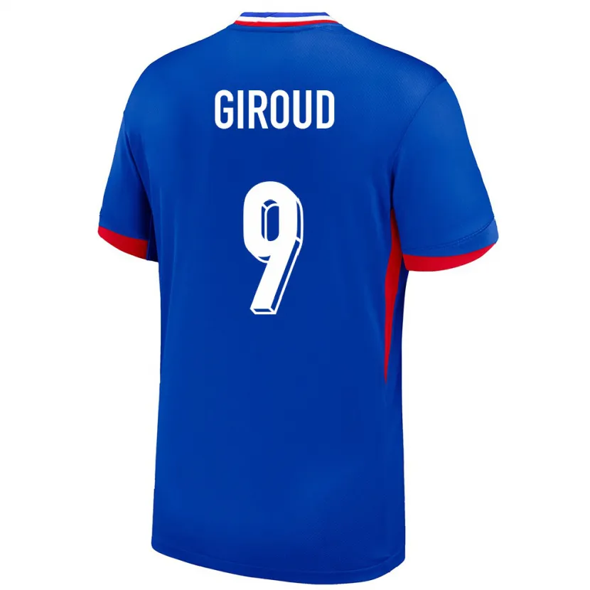 Danxen Hombre Camiseta Francia Olivier Giroud #9 Azul 1ª Equipación 24-26 La Camisa