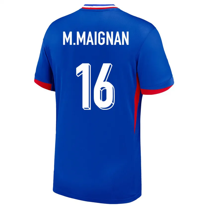 Danxen Hombre Camiseta Francia Mike Maignan #16 Azul 1ª Equipación 24-26 La Camisa