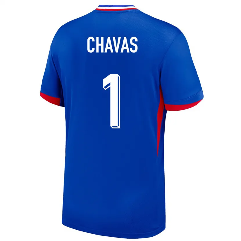 Danxen Hombre Camiseta Francia Mylene Chavas #1 Azul 1ª Equipación 24-26 La Camisa