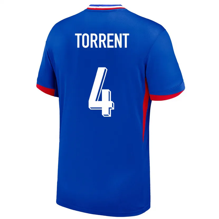 Danxen Hombre Camiseta Francia Marion Torrent #4 Azul 1ª Equipación 24-26 La Camisa