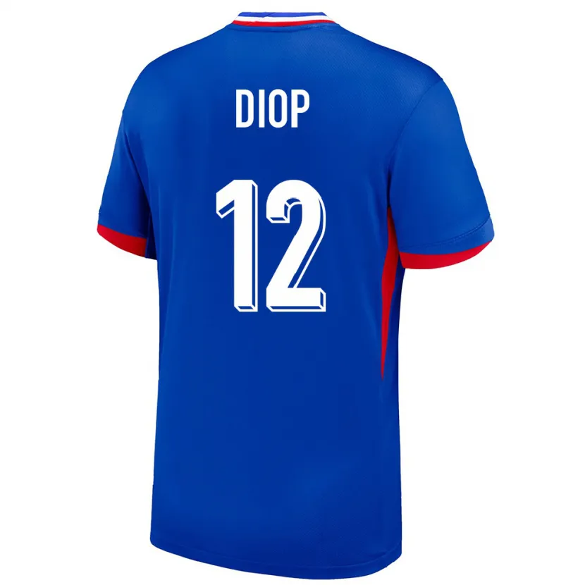 Danxen Hombre Camiseta Francia Sofiane Diop #12 Azul 1ª Equipación 24-26 La Camisa