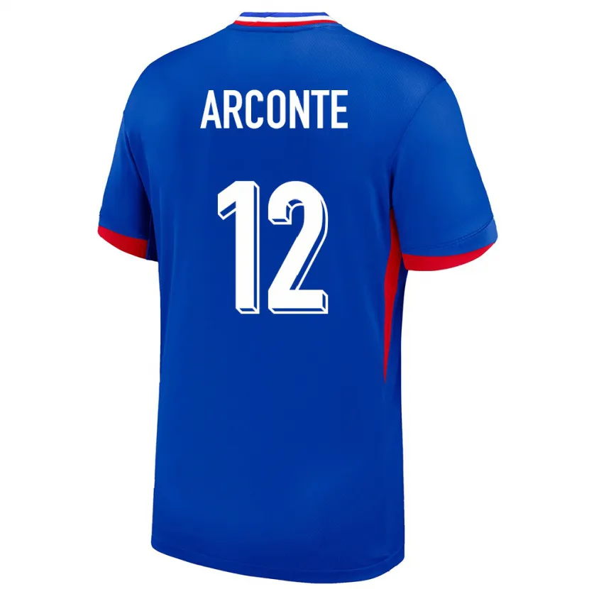 Danxen Hombre Camiseta Francia Tairyk Arconte #12 Azul 1ª Equipación 24-26 La Camisa