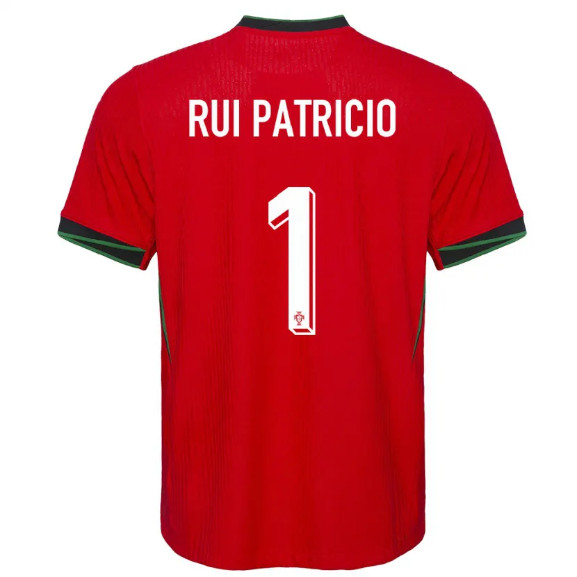 Danxen Hombre Camiseta Portugal Rui Patricio #1 Rojo 1ª Equipación 24-26 La Camisa