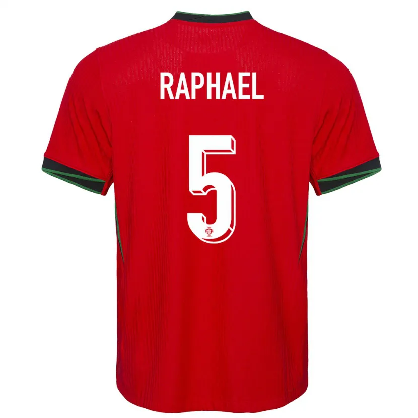 Danxen Hombre Camiseta Portugal Raphael Guerreiro #5 Rojo 1ª Equipación 24-26 La Camisa