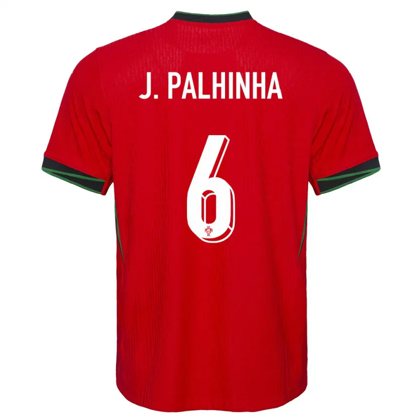 Danxen Hombre Camiseta Portugal Joao Palhinha #6 Rojo 1ª Equipación 24-26 La Camisa