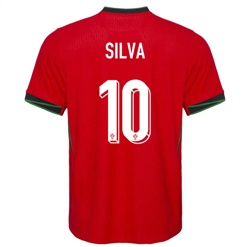Danxen Hombre Camiseta Portugal Jessica Silva #10 Rojo 1ª Equipación 24-26 La Camisa