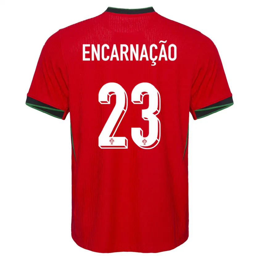 Danxen Hombre Camiseta Portugal Telma Encarnacao #23 Rojo 1ª Equipación 24-26 La Camisa