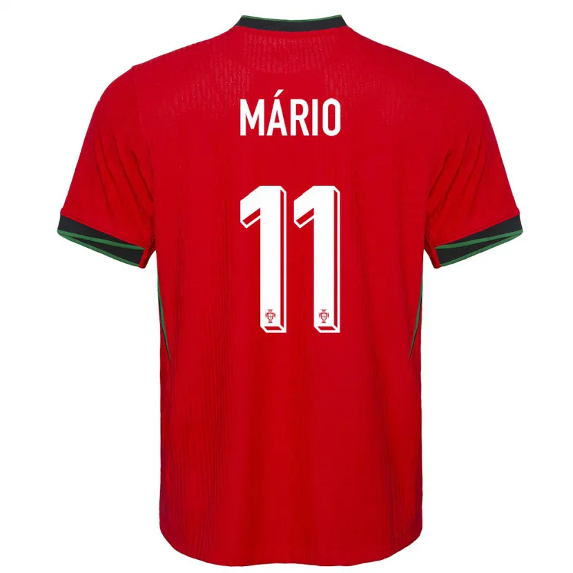 Danxen Hombre Camiseta Portugal Joao Mario #11 Rojo 1ª Equipación 24-26 La Camisa