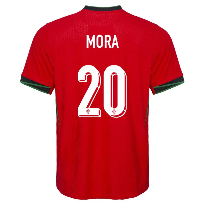 Danxen Hombre Camiseta Portugal Rodrigo Mora #20 Rojo 1ª Equipación 24-26 La Camisa