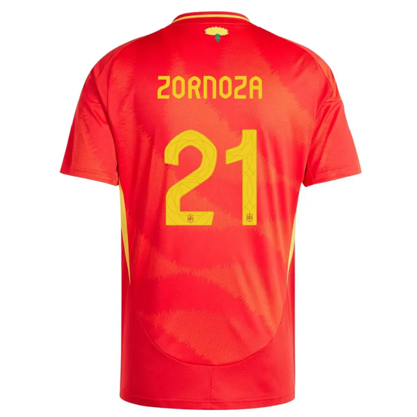 Danxen Hombre Camiseta España Claudia Zornoza #21 Rojo 1ª Equipación 24-26 La Camisa
