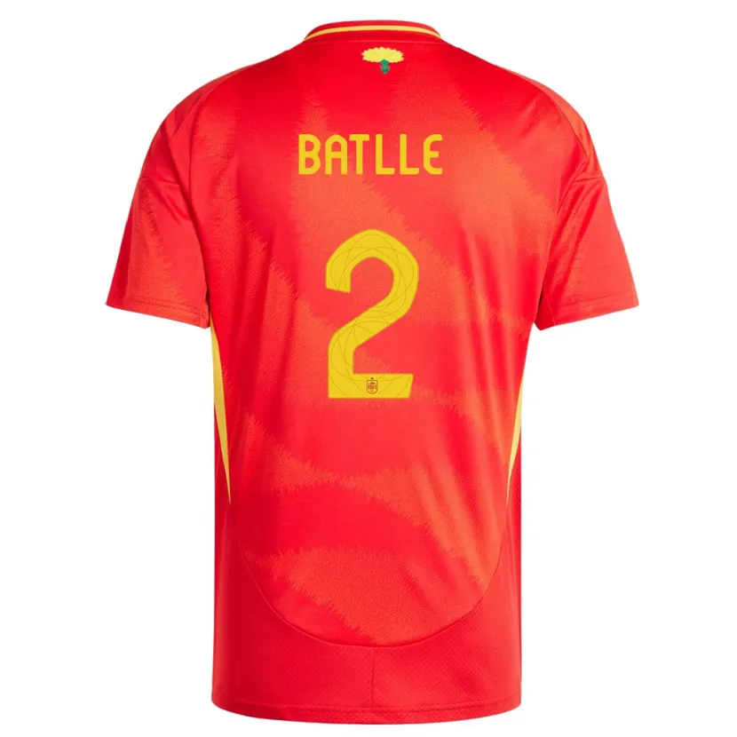 Danxen Hombre Camiseta España Ona Batlle #2 Rojo 1ª Equipación 24-26 La Camisa