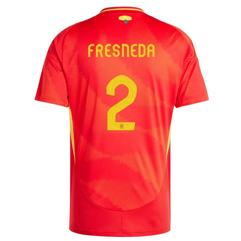 Danxen Hombre Camiseta España Ivan Fresneda #2 Rojo 1ª Equipación 24-26 La Camisa