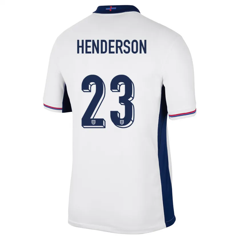 Danxen Hombre Camiseta Inglaterra Dean Henderson #23 Blanco 1ª Equipación 24-26 La Camisa