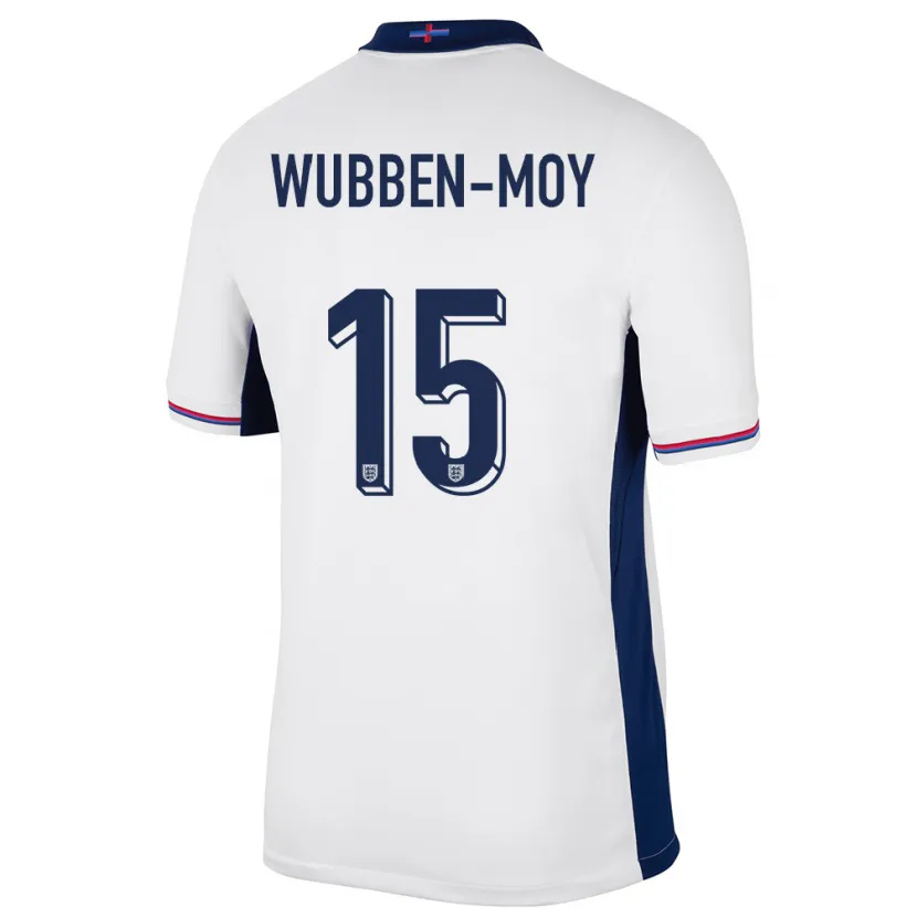 Danxen Hombre Camiseta Inglaterra Lotte Wubben Moy #15 Blanco 1ª Equipación 24-26 La Camisa
