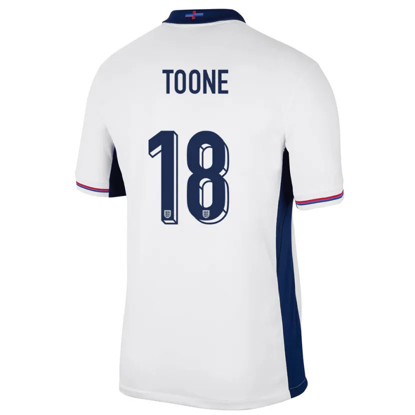 Danxen Hombre Camiseta Inglaterra Ella Toone #18 Blanco 1ª Equipación 24-26 La Camisa